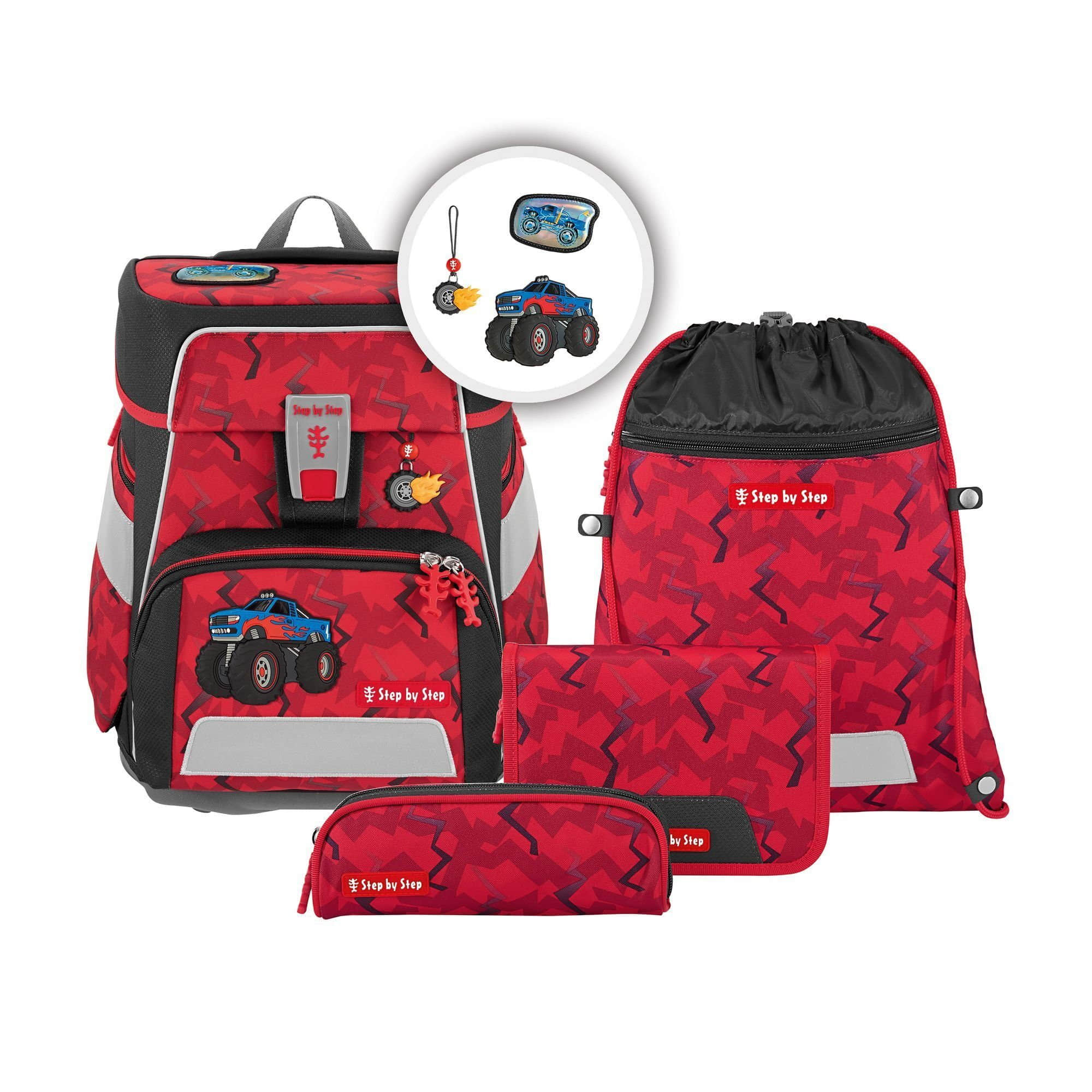 Spielzeug Step by Step Step by Step Space School Bag Set (5-Piece) - Grows with Your Child! Monster Tr