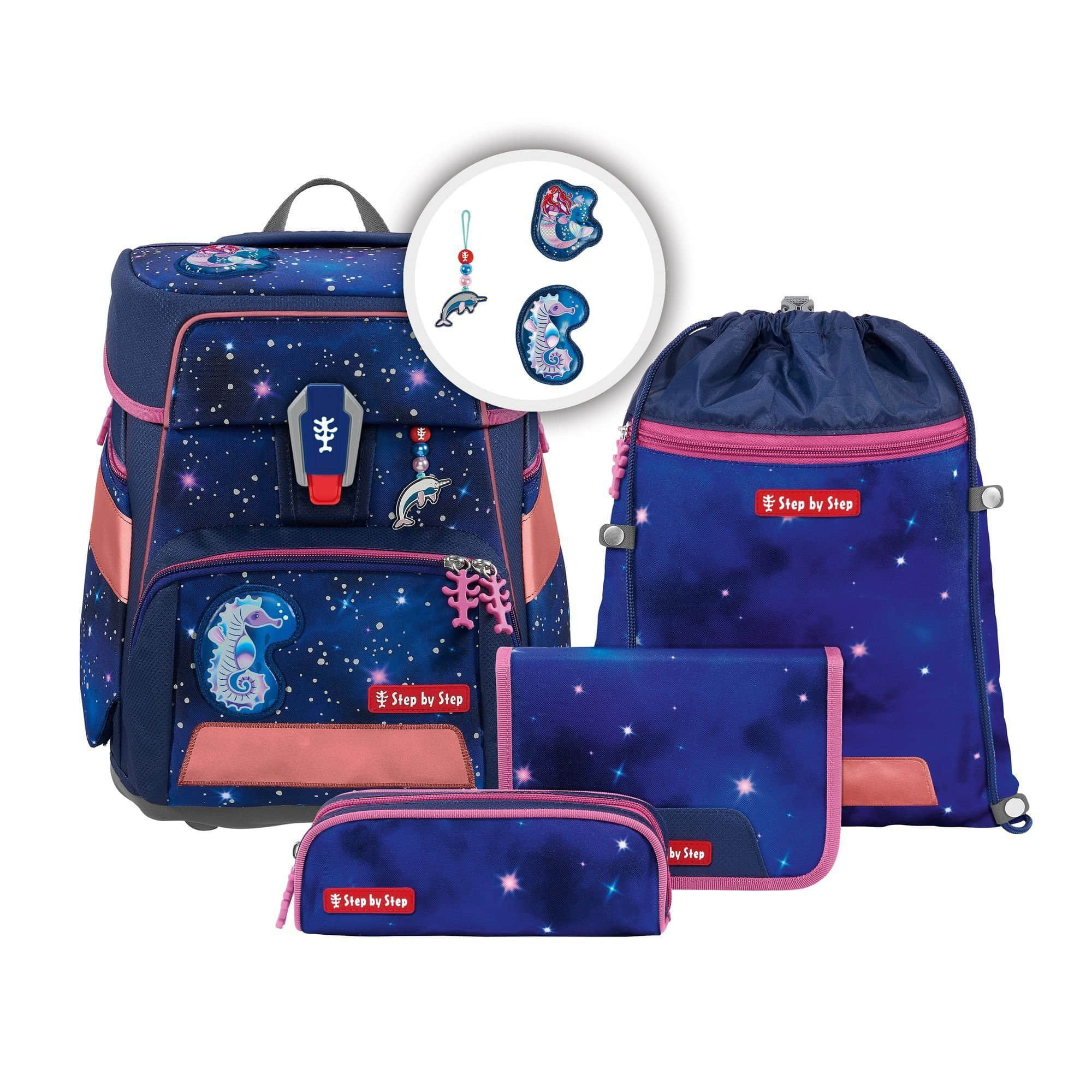 Step by Step Spielzeug Step by Step Space School Bag Set (5-Piece) - Grows with Your Child! Star Seaho