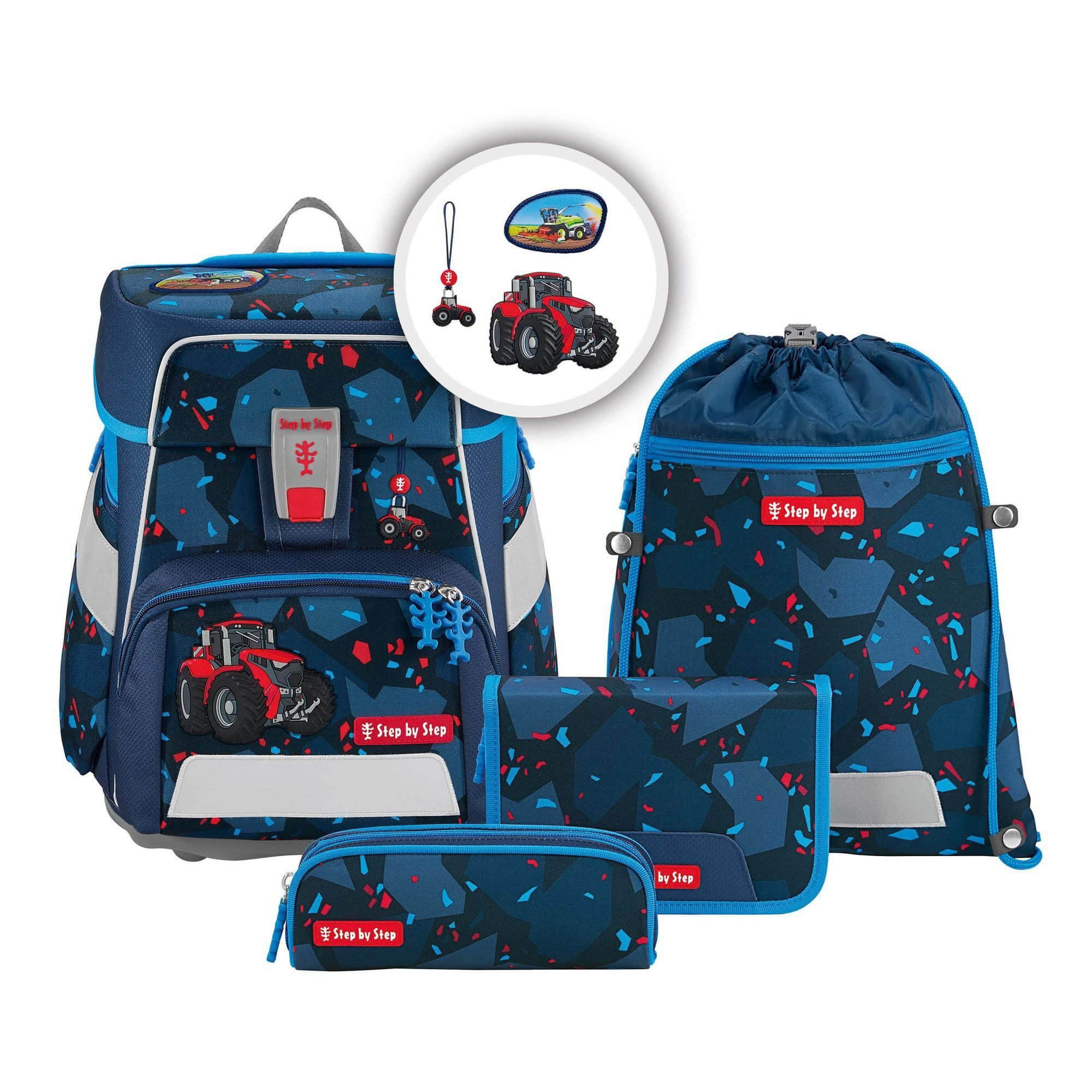 Step by Step Step by Step Space School Bag Set (5-Piece) - Grows with Your Child! Tractor Fr Spielzeug