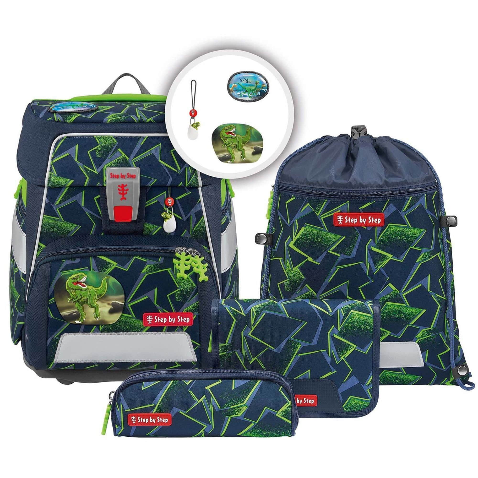 Step by Step Step by Step Space School Bag Set (5-Piece) - Grows with Your Child! Wild T-Rex Spielzeug