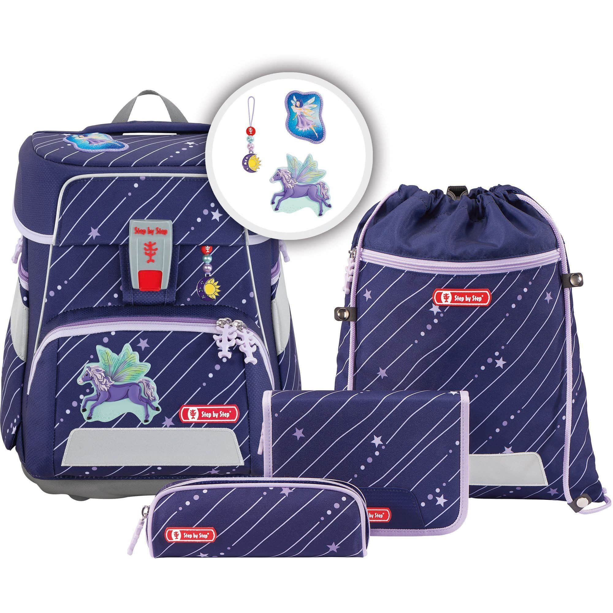 Step by Step Space School Bag Set (5-Piece) - Grows with Your Child! Fantasy Pe Step by Step Spielzeug