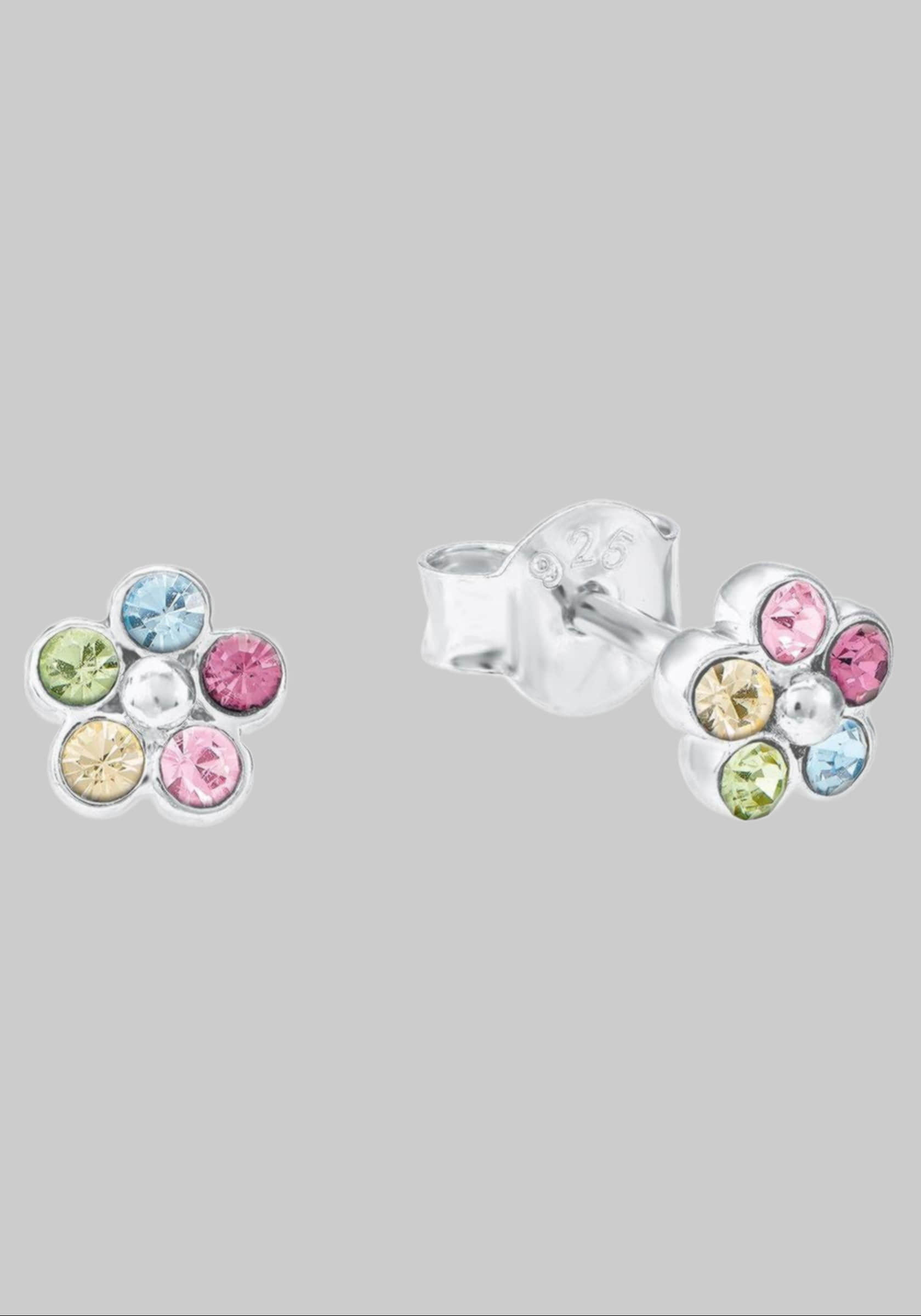 Swarovski Crystal Flower Stud Earrings for Children | Amore Design Amor myToys