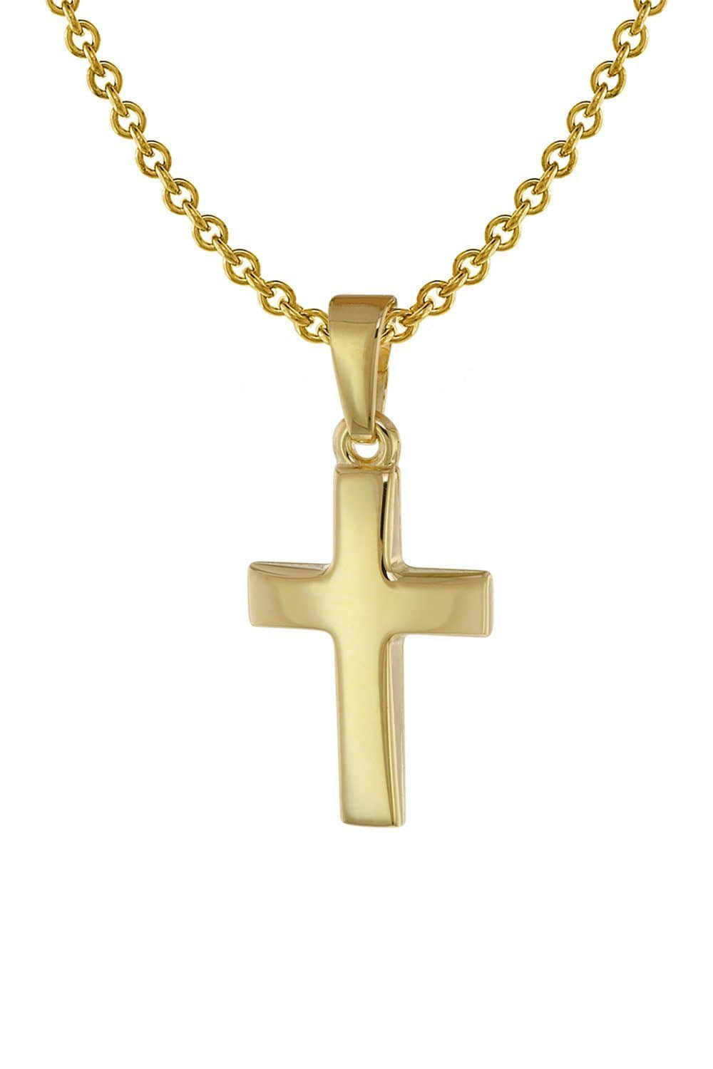 trendor TRENDOR 8kt Gold Cross Pendant for Kids - Gold-Plated Silver Chain myToys