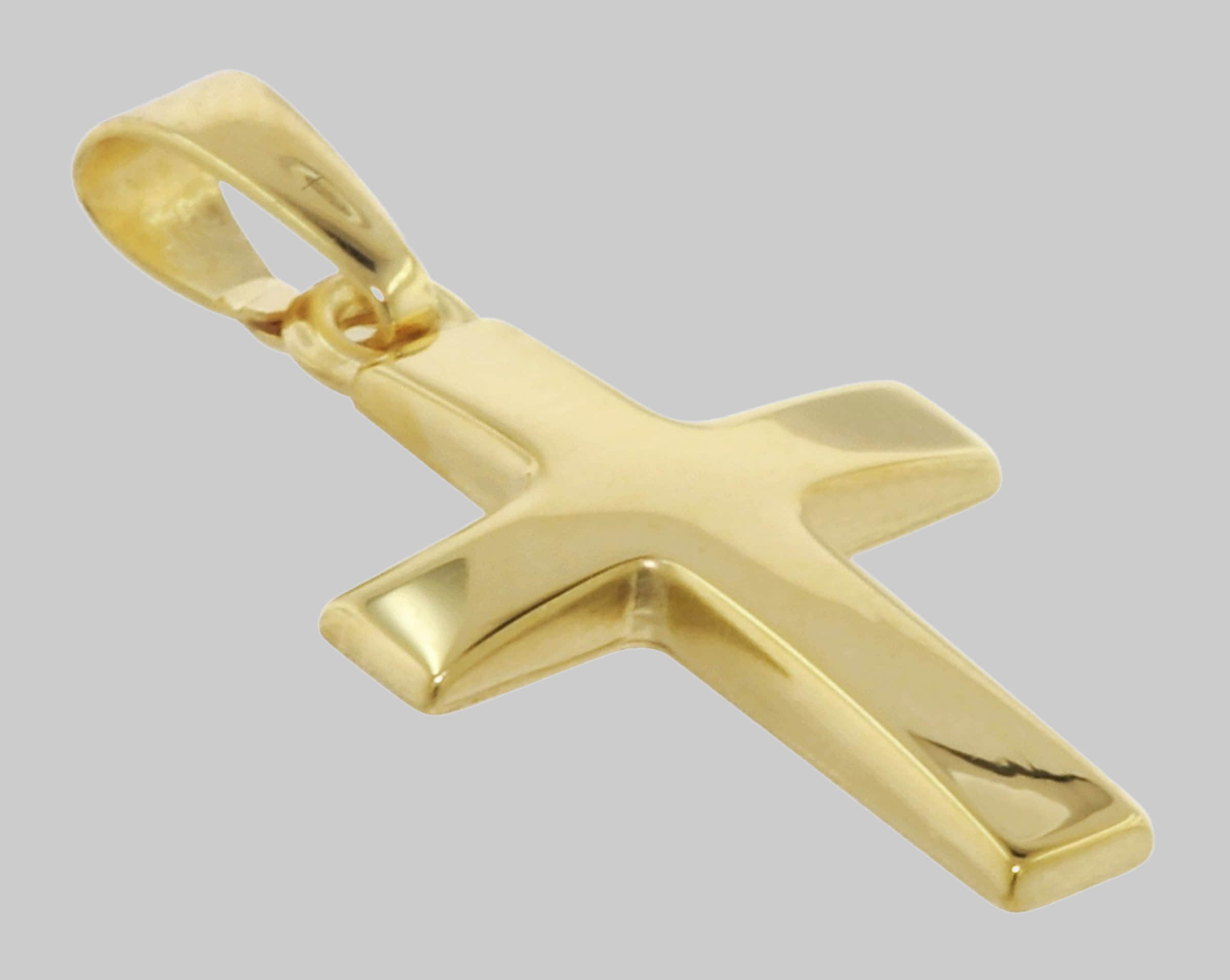 trendor TRENDOR 8kt Gold Cross Pendant for Kids - Gold-Plated Silver Chain myToys