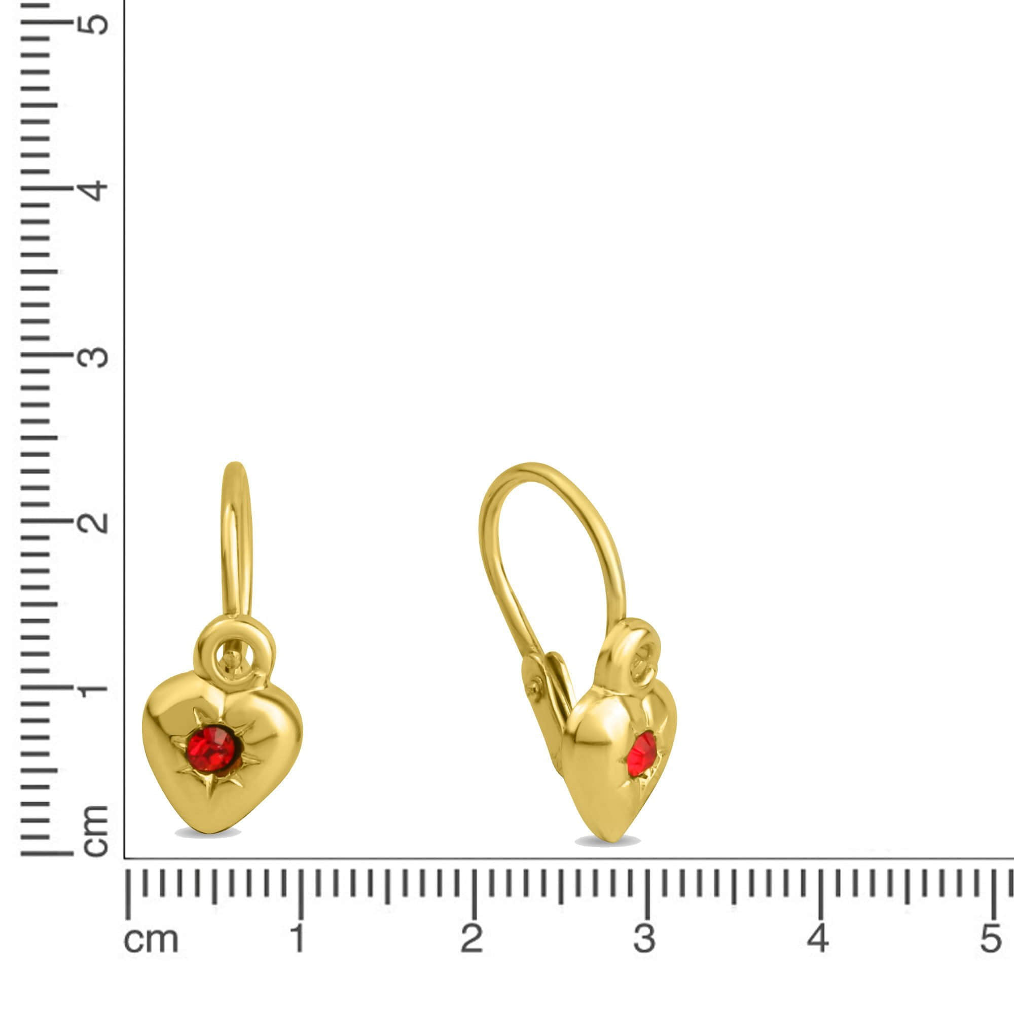 ZeeMe Kids Gold Heart Earrings - 333 Gold Cubic Zirconia myToys Zeeme