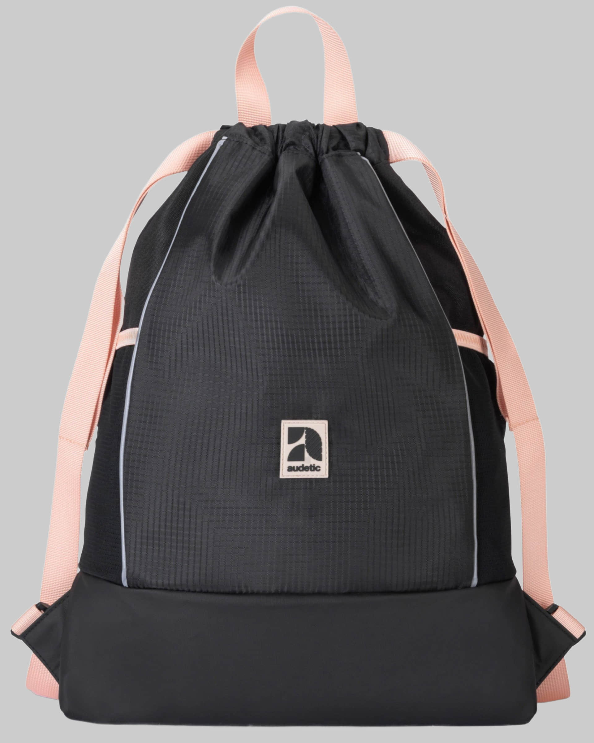 audetic Turnbeutel FIT: Recycled Gym Bag for Kids, Teens & Adults Schwarz-Rosa Audetic Accessoires & Taschen