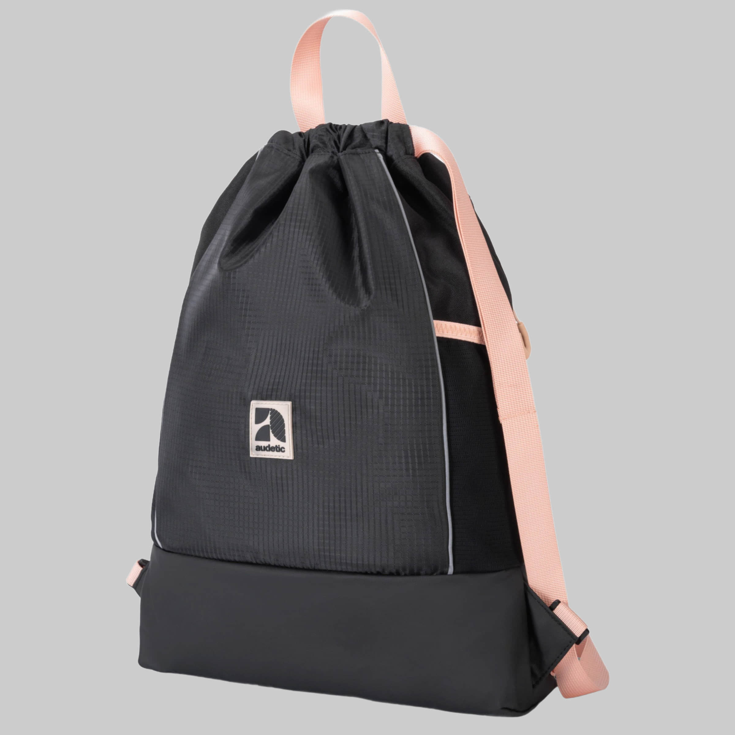 audetic Turnbeutel FIT: Recycled Gym Bag for Kids, Teens & Adults Schwarz-Rosa Audetic Accessoires & Taschen