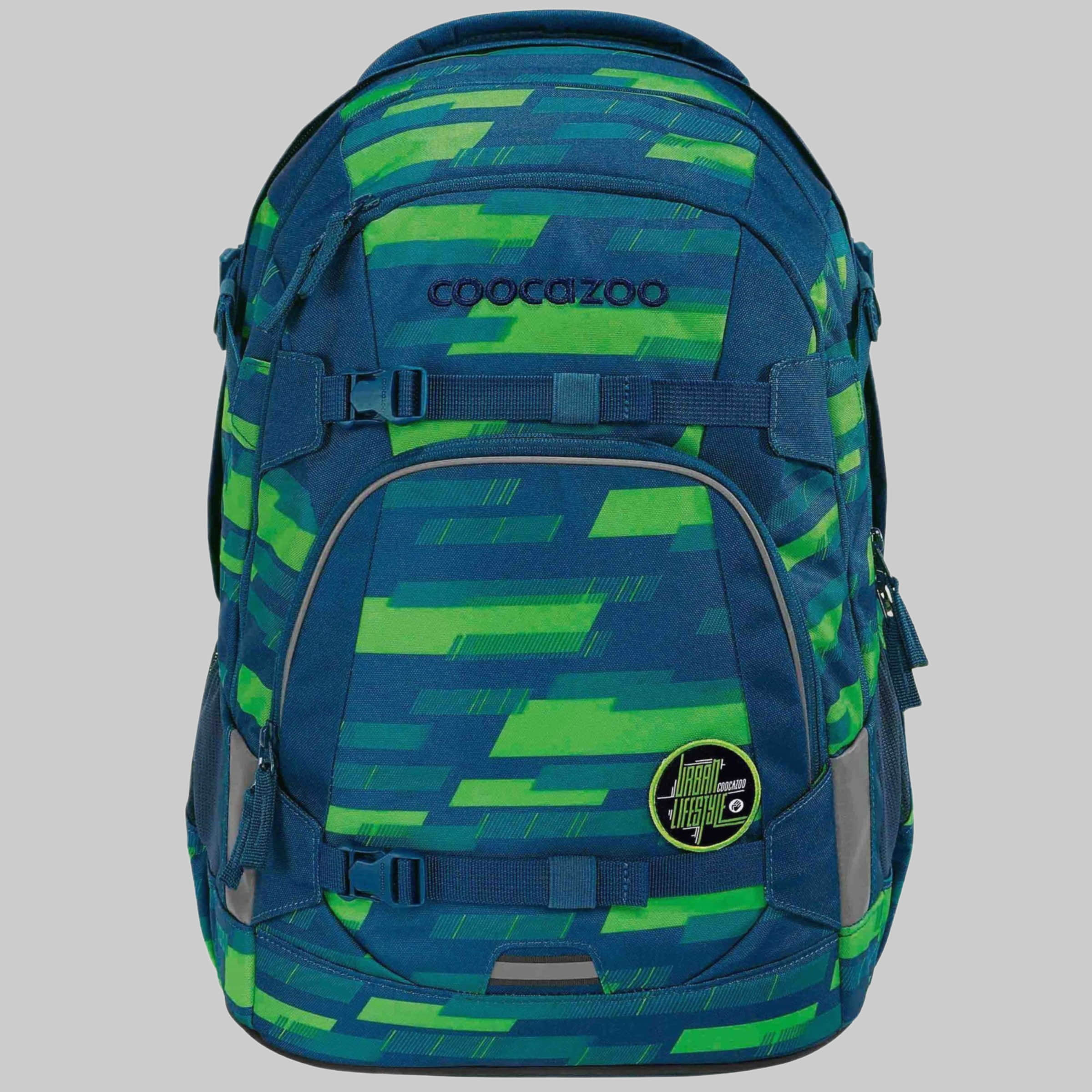 coocazoo School Backpack MATE, 30 Liters (1-piece) lime stripe coocazoo Rucksäcke