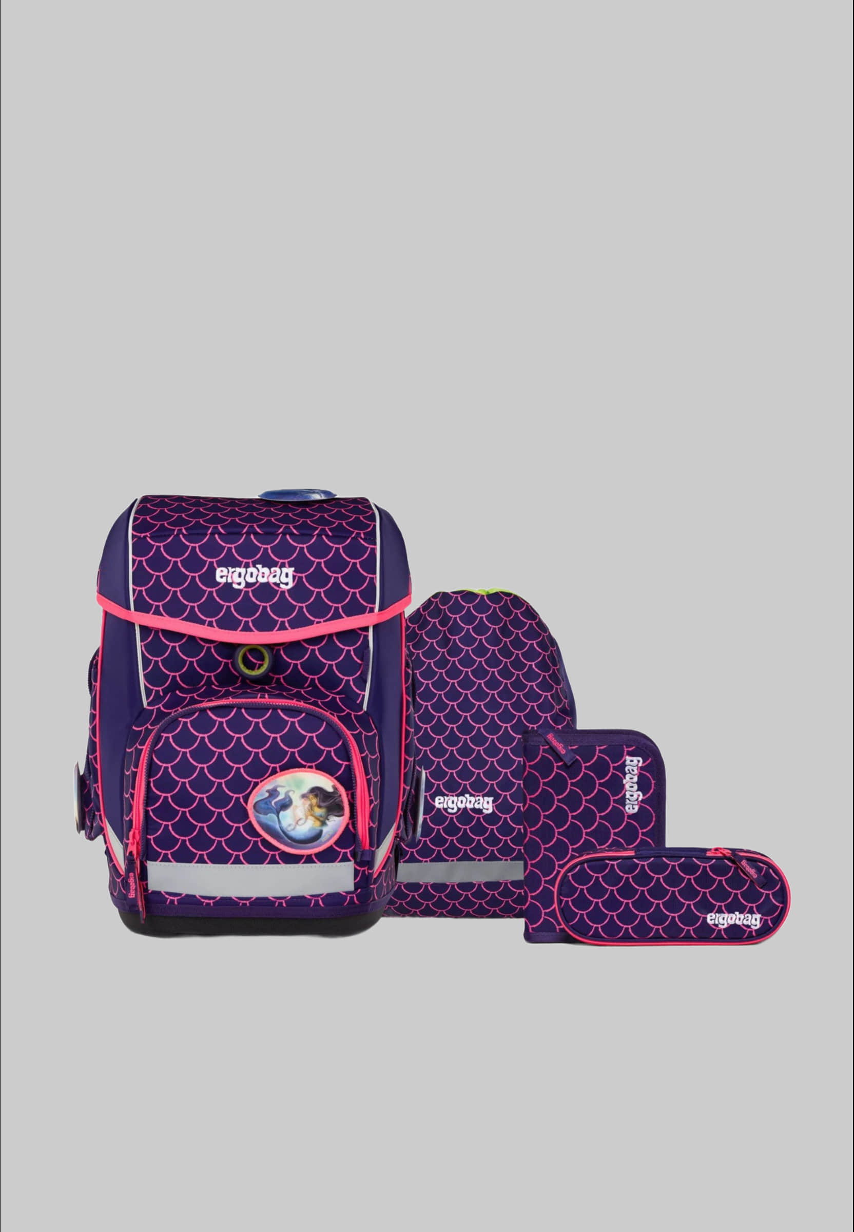 ergobag Spielzeug ergoag cubo School Backpack Set (5-piece, cubo Set) Perlentauc