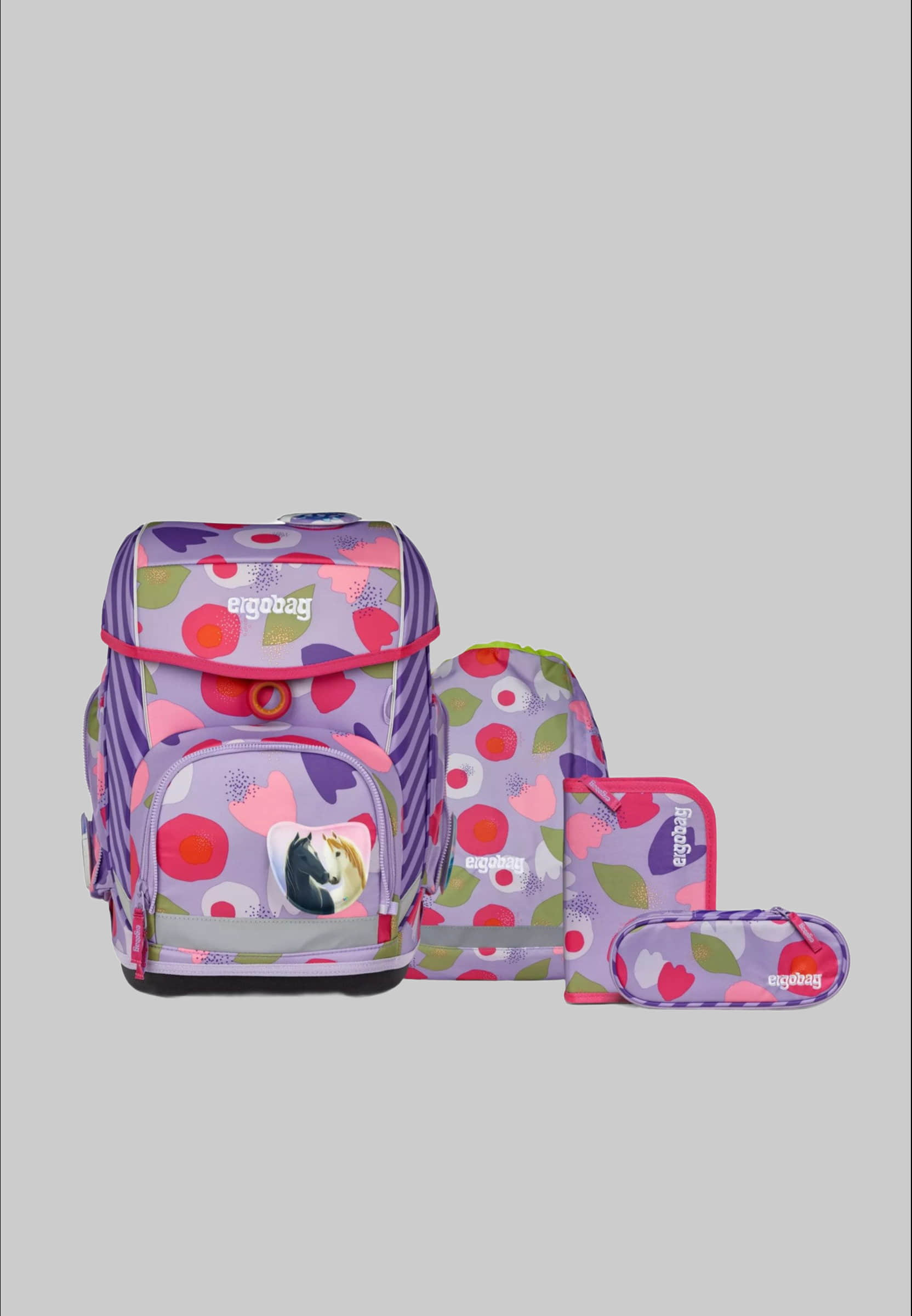 ergoag cubo School Backpack Set (5-piece, cubo Set) BlütenzauB Spielzeug ergobag