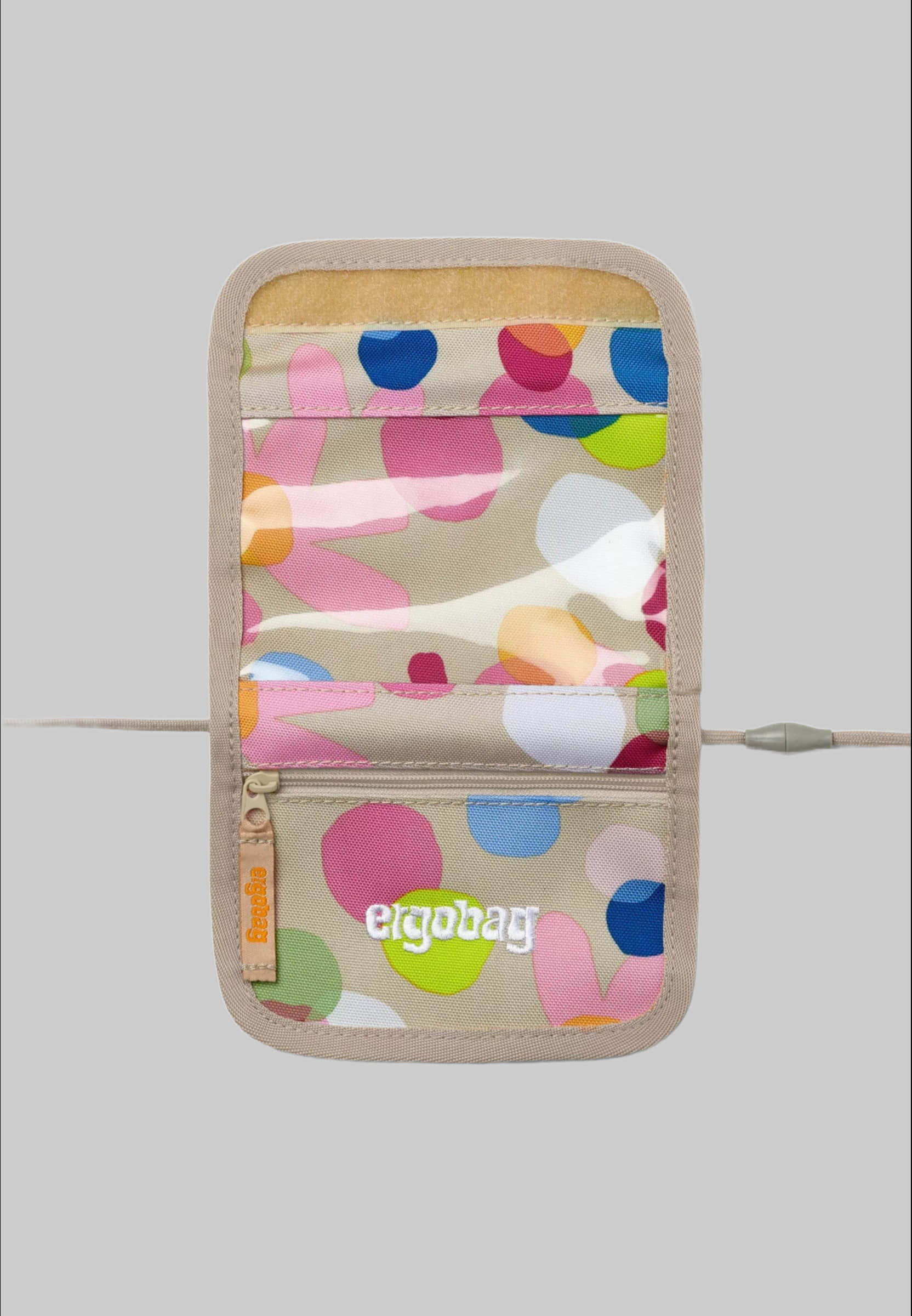 ergobag Mädchenmode ergobag Neck Pouch Wallet for Kids - WolkenzauBear Pink Flower Pow