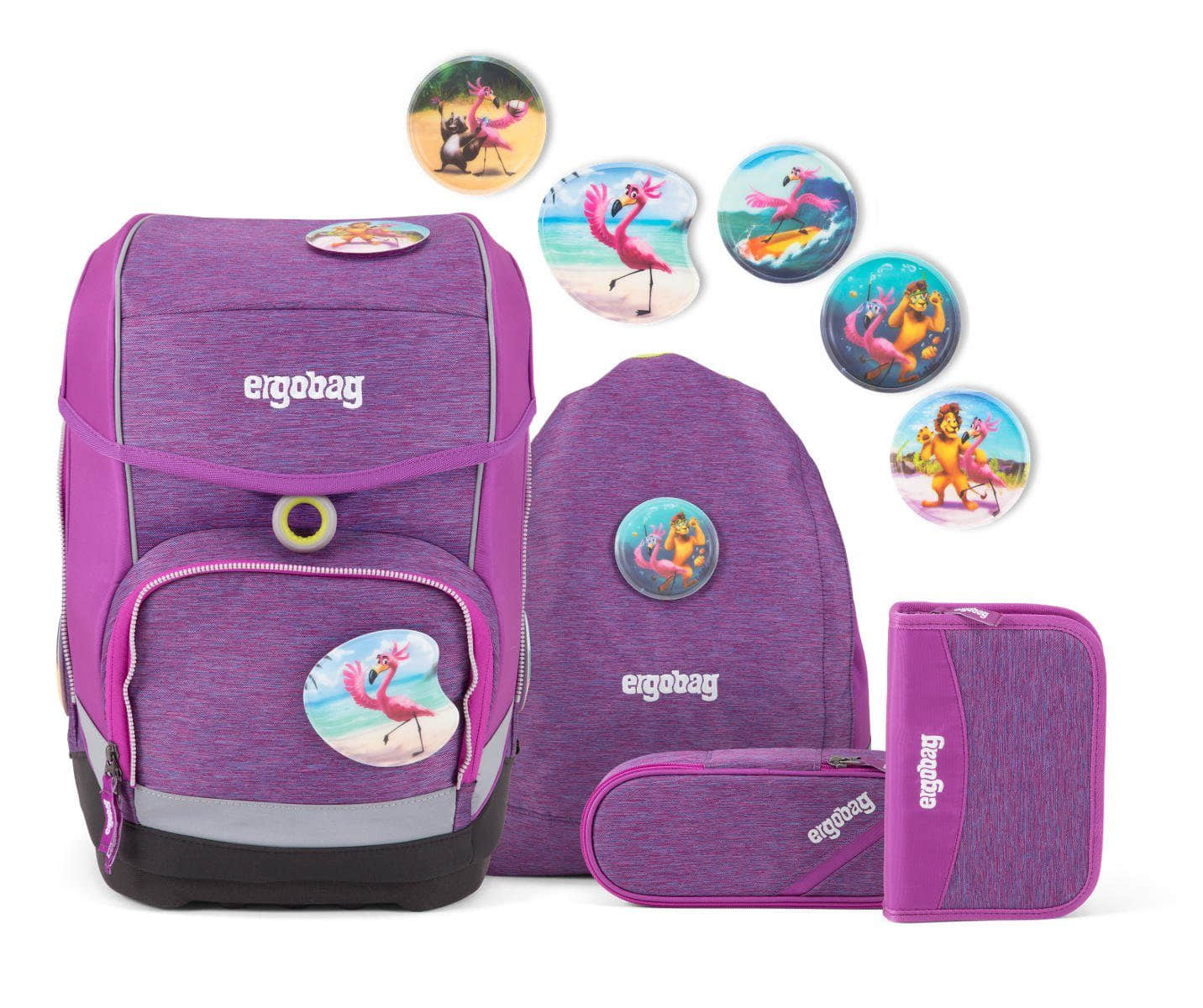 ergobag cubo School Backpack Set (5-Piece) Insel Hopp Spielzeug ergobag