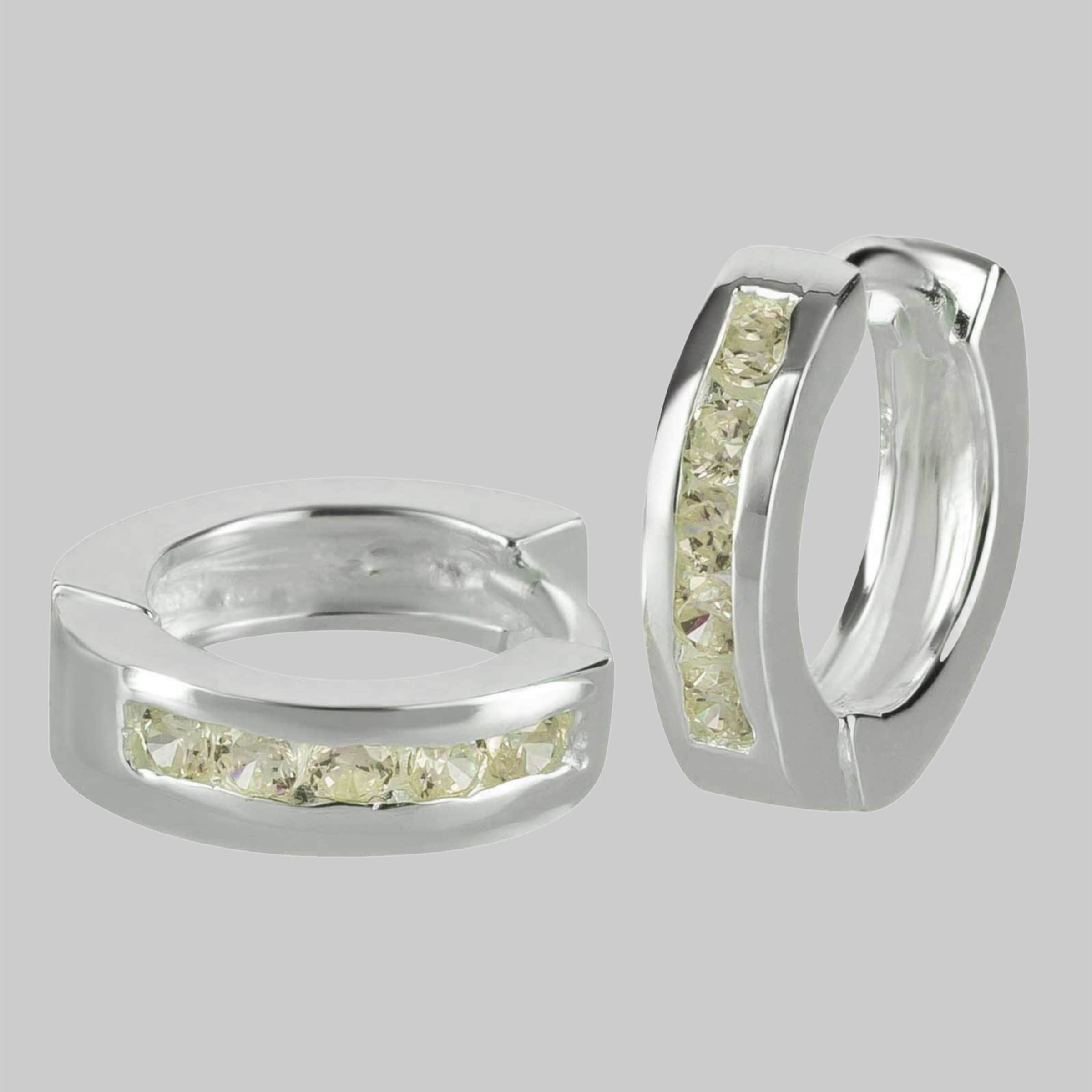 schmuck23 myToys schmuck23 Klappcreolen Ohrringe Creolen 925 Silber Damen Kinder Mädchen Silber/Klar