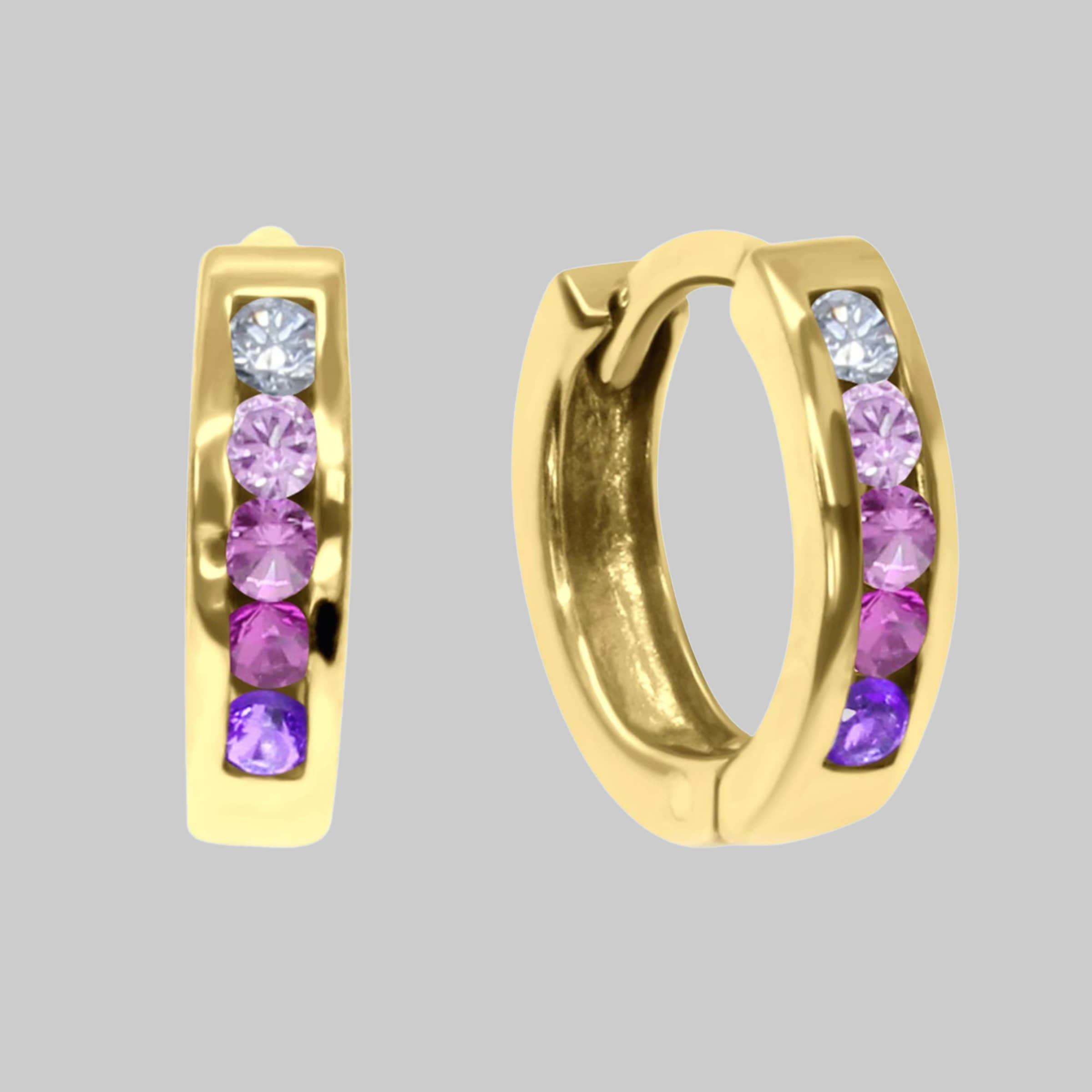 schmuck23 schmuck23 Klappcreolen Ohrringe Creolen 925 Silber Damen Kinder Mädchen Gold/Bunt myToys