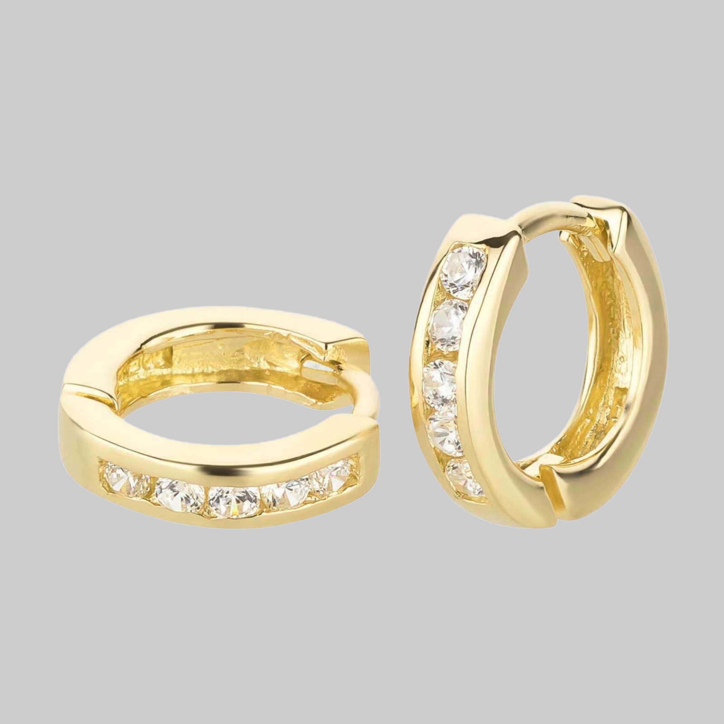 schmuck23 myToys schmuck23 Klappcreolen Ohrringe Creolen 925 Silber Damen Kinder Mädchen Gold/Klar