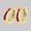 schmuck23 schmuck23 Klappcreolen Ohrringe Creolen 925 Silber Damen Kinder Mädchen Gold/Rot myToys