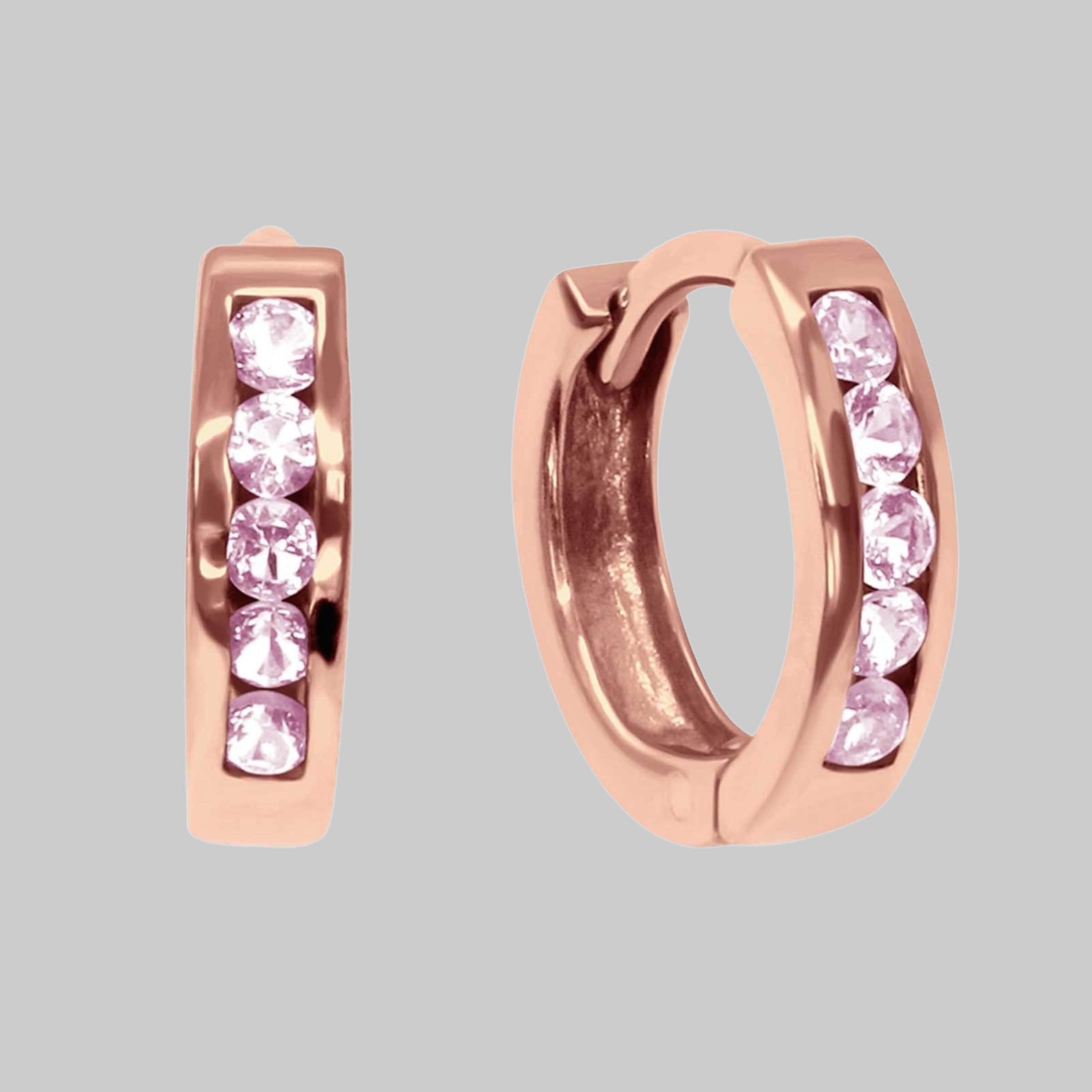 schmuck23 myToys schmuck23 Klappcreolen Ohrringe Creolen 925 Silber Damen Kinder Mädchen Rosegold/R