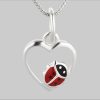 'schmuck23' Sterling Silver Ladybug Necklace - 925 Silver Pendant for Girls Silber myToys schmuck23