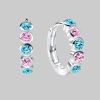 schmuck23 myToys schmuck23 Sterling Silver Lever-Back Hoop Earrings for Women, Kids & Girls - Genuine 925 Silberschmuck Rosa-Blau